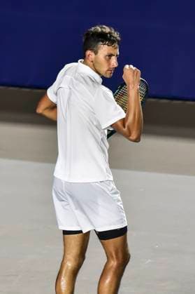 LOS CABOS TENNIS OPEN 2025, LOS CABOS TENNIS OPEN 2025 RUBLEV VS NAVA 17072025 LOS CABOS, BAJA CALIFORNIA, MEXICO Action photo of Emilio Nava of the USA, during quarter final singles game of Los Cabos Tennis Open 2025 held at the Mextenis Stadium of the Cabo Sports Complex of Los Cabos, Baja California, Mexico Action photo of Emilio Nava of the USA, during quarter final singles game of Los Cabos Tennis Open 2025 held at the Mextenis Stadium of the Cabo Sports Complex of Los Cabos, Baja California, Mexico PHOTO BY IMAGENSHOP AGENCIA FOTOGRAFICA LOS CABOS BAJA CALIFORNIA MEXICO Copyright: xIMAGENSHOPxAGENCIAxFOTOGRAFICAx