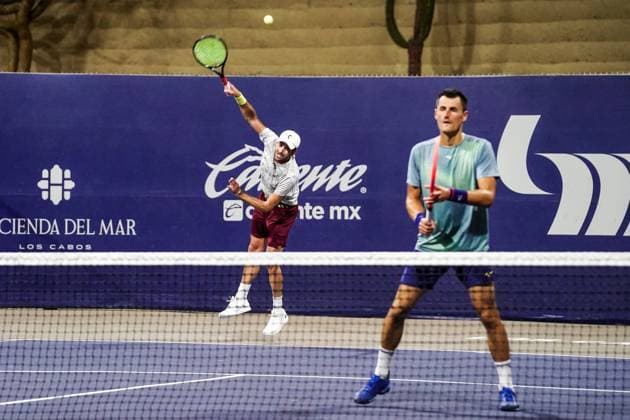 LOS CABOS TENNIS OPEN 2025 LOS CABOS TENNIS OPEN 2025 CHANDRASEKAR STALDER VS TOMIC MONTEMAYOR 17072025 LOS CABOS, BAJA CALIFORNIA, MEXICO Action photo of Bernard Tomic of Australia and Manuel Sanchez Montemayor of Mexico, during quarter final singles game of Los Cabos Tennis Open 2025 held at the Court 1 of the Cabo Sports Complex of Los Cabos, Baja California, Mexico Action photo of Bernard Tomic of Australia and Manuel Sanchez Montemayor of Mexico, during quarter final singles game of Los Cabos Tennis Open 2025 held at the Court 1 of the Cabo Sports Complex of Los Cabos, Baja California, Mexico PHOTO BY IMAGENSHOP AGENCIA FOTOGRAFICA LOS CABOS BAJA CALIFORNIA MEXICO Copyright: xIMAGENSHOPxAGENCIAxFOTOGRAFICAx