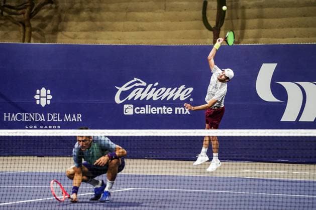LOS CABOS TENNIS OPEN 2025 LOS CABOS TENNIS OPEN 2025 CHANDRASEKAR STALDER VS TOMIC MONTEMAYOR 17072025 LOS CABOS, BAJA CALIFORNIA, MEXICO Action photo of Bernard Tomic of Australia and Manuel Sanchez Montemayor of Mexico, during quarter final singles game of Los Cabos Tennis Open 2025 held at the Court 1 of the Cabo Sports Complex of Los Cabos, Baja California, Mexico Action photo of Bernard Tomic of Australia and Manuel Sanchez Montemayor of Mexico, during quarter final singles game of Los Cabos Tennis Open 2025 held at the Court 1 of the Cabo Sports Complex of Los Cabos, Baja California, Mexico PHOTO BY IMAGENSHOP AGENCIA FOTOGRAFICA LOS CABOS BAJA CALIFORNIA MEXICO Copyright: xIMAGENSHOPxAGENCIAxFOTOGRAFICAx