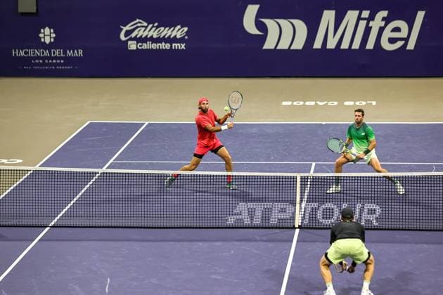 LOS CABOS TENNIS OPEN 2025 LOS CABOS TENNIS OPEN 2025 GONZALEZ KRAJICEK VS EBDEN PEERS 17072025 LOS CABOS, BAJA CALIFORNIA, MEXICO Action photo of Santiago Gonzalez of Mexico and Austin Krajicek of the USA, during quarter final singles game of Los Cabos Tennis Open 2025 held at the Grand Stand of the Cabo Sports Complex of Los Cabos, Baja California, Mexico Action photo of Santiago Gonzalez of Mexico and Austin Krajicek of the USA, during quarter final singles game of Los Cabos Tennis Open 2025 held at the Grand Stand of the Cabo Sports Complex of Los Cabos, Baja California, Mexico PHOTO BY IMAGENSHOP AGENCIA FOTOGRAFICA LOS CABOS BAJA CALIFORNIA MEXICO Copyright: xIMAGENSHOPxAGENCIAxFOTOGRAFICAx