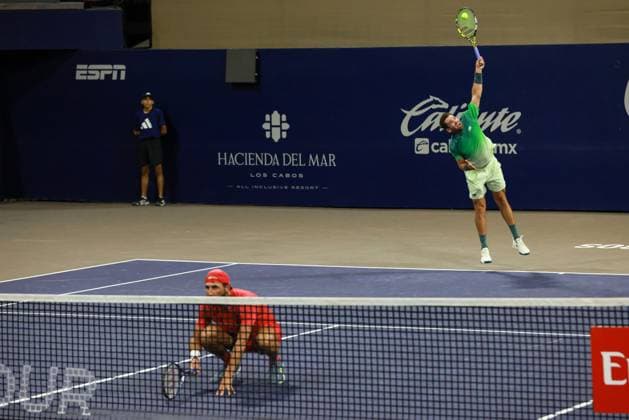 LOS CABOS TENNIS OPEN 2025 LOS CABOS TENNIS OPEN 2025 GONZALEZ KRAJICEK VS EBDEN PEERS 17072025 LOS CABOS, BAJA CALIFORNIA, MEXICO Action photo of Santiago Gonzalez of Mexico and Austin Krajicek of the USA, during quarter final singles game of Los Cabos Tennis Open 2025 held at the Grand Stand of the Cabo Sports Complex of Los Cabos, Baja California, Mexico Action photo of Santiago Gonzalez of Mexico and Austin Krajicek of the USA, during quarter final singles game of Los Cabos Tennis Open 2025 held at the Grand Stand of the Cabo Sports Complex of Los Cabos, Baja California, Mexico PHOTO BY IMAGENSHOP AGENCIA FOTOGRAFICA LOS CABOS BAJA CALIFORNIA MEXICO Copyright: xIMAGENSHOPxAGENCIAxFOTOGRAFICAx