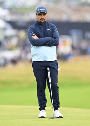 Romain Langasque on the 1st Green The Open Championship, Day Two, Golf, Royal Portrush Golf Club, Portrush, Northern Ireland, UK - 18 Jul 2025 EDITORIAL USE ONLY No use with unauthorised audio, video, data, fixture lists, club league logos or live services. Online in-match use limited to 120 images, no video emulation. No use in betting, games or single club league player publications. Copyright: xGreigxCowie Shutterstockx 15402506m