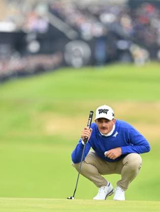 Christiaan Bezuidenhout on the 1st Green The Open Championship, Day Two, Golf, Royal Portrush Golf Club, Portrush, Northern Ireland, UK - 18 Jul 2025 EDITORIAL USE ONLY No use with unauthorised audio, video, data, fixture lists, club league logos or live services. Online in-match use limited to 120 images, no video emulation. No use in betting, games or single club league player publications. Copyright: xGreigxCowie Shutterstockx 15402506f