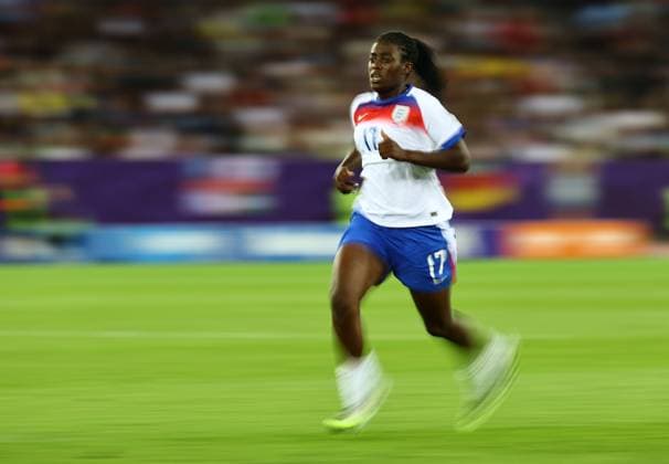 Michelle Agyemang of England Sweden Women v England Women, UEFA European Women s Championship, Quarter Final, Football, Stadion Letzigrund, Zurich, Switzerland - 17 Jul 2025Zurich Stadion Letzigrund Switzerland EDITORIAL USE ONLY No use with unauthorised audio, video, data, fixture lists, club league logos or live services. Online in-match use limited to 120 images, no video emulation. No use in betting, games or single club league player publications. Copyright: xMichaelxZemanek Shutterstockx 15403082fs