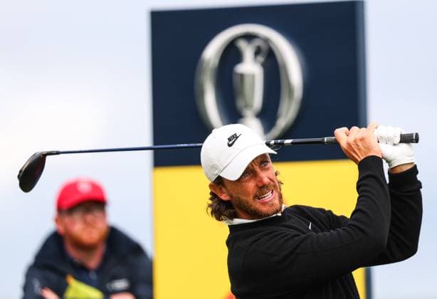 The 153rd Open Championship, Royal Portrush Golf Club, Co. Antrim 18 7 2025 Tommy Fleetwood tees off on the 2nd Tommy Fleetwood tees off on the 2nd 18 7 2025  Copyright: x INPHO BenxBradyx BB3_9229a