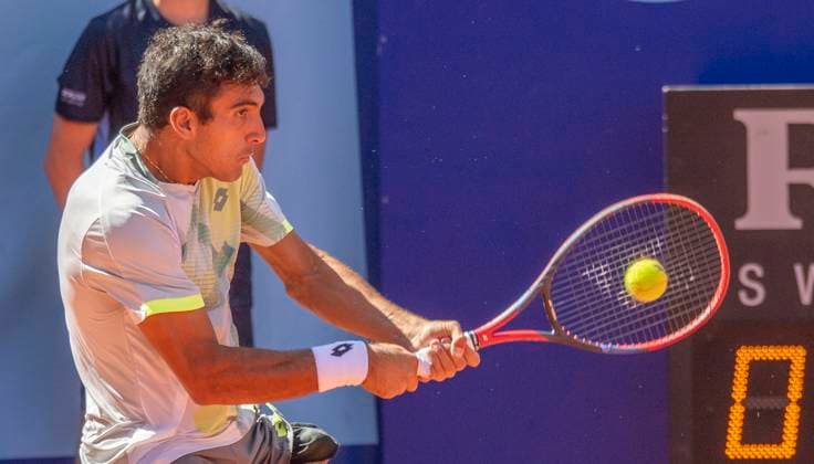 July 18, 2025, Gstaad, Bern, Switzerland: Gstaad Switzerland, 07 18 2025: ROMAN ANDREAS BURRUCHAGA of Argentina is in action during quarter-final of EFG Swiss Open Gstaad ATP, Tennis Herren 250 and took place at Roy Emerson Arena in Gstaad, which is located in the famous ski resort of Gstaad and which is located in the Bernese Oberland. Gstaad Switzerland - ZUMAd206 20250718_zip_d206_002 Copyright: xEricxDubostx