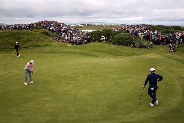 The 153rd Open Championship, Royal Portrush Golf Club, Co. Antrim 18 7 2025 Justin Thomas on the fourth green Justin Thomas on the fourth green 18 7 2025  Copyright: x INPHO BenxBradyx 0G8A9851