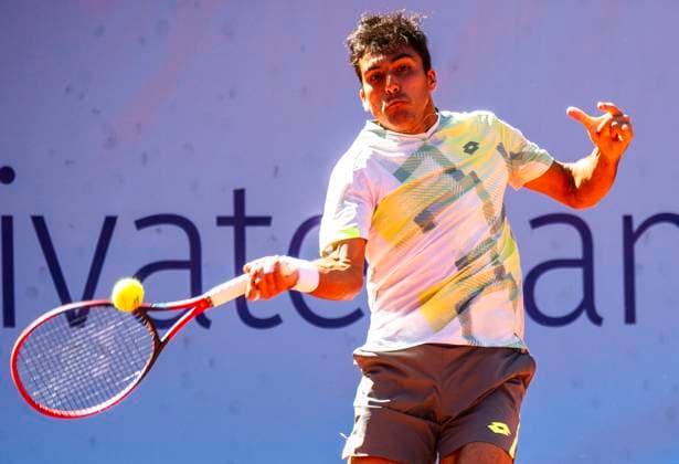 July 18, 2025, Gstaad, Bern, Switzerland: Gstaad Switzerland, 07 18 2025: ROMAN ANDREAS BURRUCHAGA of Argentina is in action during quarter-final of EFG Swiss Open Gstaad ATP, Tennis Herren 250 and took place at Roy Emerson Arena in Gstaad, which is located in the famous ski resort of Gstaad and which is located in the Bernese Oberland. Gstaad Switzerland - ZUMAd206 20250718_zip_d206_012 Copyright: xEricxDubostx