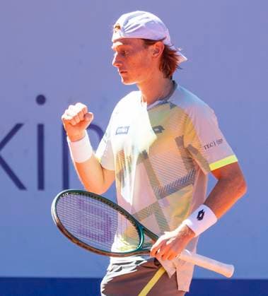July 18, 2025, Gstaad, Bern, Switzerland: Gstaad Switzerland, 07 18 2025: IGNACIO BUSE of Peru celebrates his point during quarter-final of EFG Swiss Open Gstaad ATP, Tennis Herren 250 and took place at Roy Emerson Arena in Gstaad, which is located in the famous ski resort of Gstaad and which is located in the Bernese Oberland. Gstaad Switzerland - ZUMAd206 20250718_zip_d206_022 Copyright: xEricxDubostx