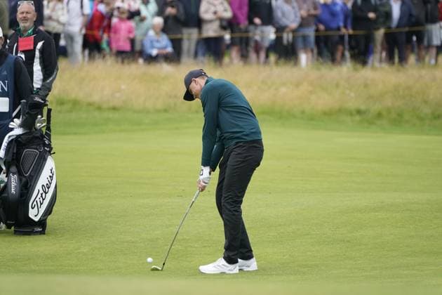 The 153rd Open Championship 2025 Ludvig berg Aberg In action on the 1st hole the 2nd day TheÊ153rd Open Championship, Royal Portrush Golf Club (Dunluce Links) in Portrush, County Antrim, Northern Ireland, from Thursday, 17 July to Sunday, 20 July 2025. Copyright: xMarkxNewcombex