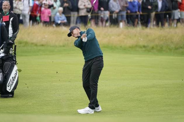 The 153rd Open Championship 2025 Ludvig berg Aberg In action on the 1st hole the 2nd day TheÊ153rd Open Championship, Royal Portrush Golf Club (Dunluce Links) in Portrush, County Antrim, Northern Ireland, from Thursday, 17 July to Sunday, 20 July 2025. Copyright: xMarkxNewcombex