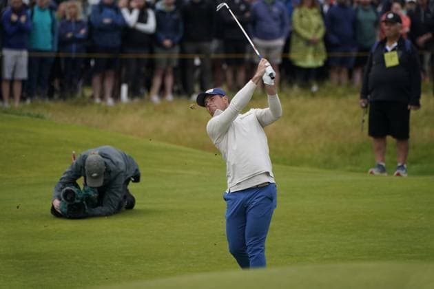 The 153rd Open Championship 2025 Viktor Hovland In action on the 1st hole the 2nd day TheÊ153rd Open Championship, Royal Portrush Golf Club (Dunluce Links) in Portrush, County Antrim, Northern Ireland, from Thursday, 17 July to Sunday, 20 July 2025. Copyright: xMarkxNewcombex