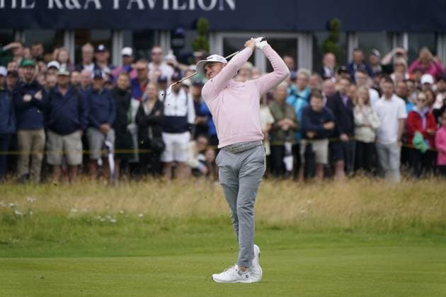 The 153rd Open Championship 2025 Justin Thomas In action on the 1st hole the 2nd day TheÊ153rd Open Championship, Royal Portrush Golf Club (Dunluce Links) in Portrush, County Antrim, Northern Ireland, from Thursday, 17 July to Sunday, 20 July 2025. Copyright: xMarkxNewcombex