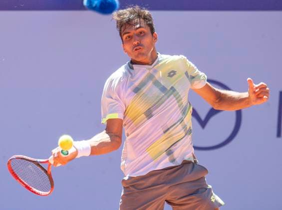 July 18, 2025, Gstaad, Bern, Switzerland: Gstaad Switzerland, 07 18 2025: ROMAN ANDREAS BURRUCHAGA of Argentina is in action during quarter-final of EFG Swiss Open Gstaad ATP, Tennis Herren 250 and took place at Roy Emerson Arena in Gstaad, which is located in the famous ski resort of Gstaad and which is located in the Bernese Oberland. Gstaad Switzerland - ZUMAd206 20250718_zip_d206_030 Copyright: xEricxDubostx