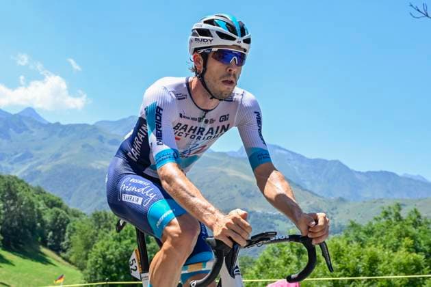 Tour de France 2025 Stage 13 PEYRAGUDES, FRANCE - JULY 18 : Bauhaus Phil (GER) of Bahrain - Victorious in action during stage 13 of the 112th edition of Tour de France an UCI World Tour 2.UWT Individual Time Trial stage for Men Elite of 11 km with start in Loudenvielle and finish in Peyragudes on July 18, 2025 in Peyragudes, France, 18 07 2025 ( Motordriver Kenny Verfaillie - Peyragudes France  Copyright: xJanxDexMeuleneirx