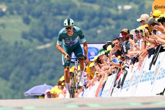 Tour de France 2025 Stage 13 PEYRAGUDES, FRANCE - JULY 18 : Milan Jonathan (BEL) of Lidl - Trek at the finish line during stage 13 of the 112th edition of Tour de France an UCI World Tour 2.UWT Individual Time Trial stage for Men Elite of 11 km with start in Loudenvielle and finish in Peyragudes on July 18, 2025 in Peyragudes, France, 18 07 2025 ( Motordriver Kenny Verfaillie - Peyragudes France  Copyright: xVincentxKalutx