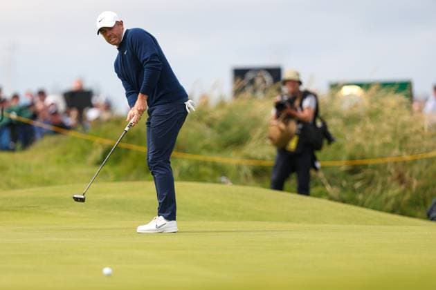 The 153rd Open Championship, Royal Portrush Golf Club, Co. Antrim 18 7 2025 Rory McIlroy on the 9th green Rory McIlroy on the 9th green 18 7 2025  Copyright: x INPHO BenxBradyx BB3_0542