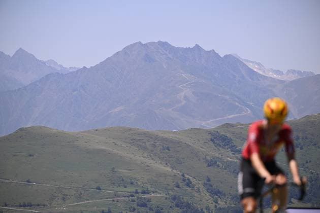 Illustration picture shows stage 13 of the 2025 Tour de France cycling race, an 11km individual time trial from Loudenvielle to Peyragudes, on Friday 18 July 2025 in France. The 112th edition of the Tour de France starts on Saturday 5 July in Lille, France, and will finish in Paris, France on the 27th of July. JASPERxJACOBS  x129489231x
