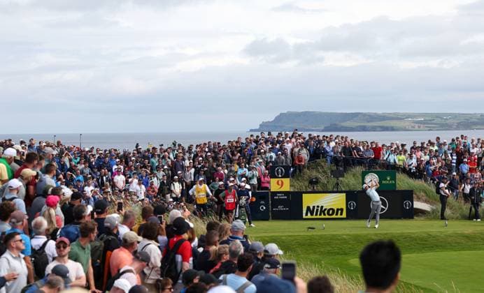 The 153rd Open Championship, Royal Portrush Golf Club, Co. Antrim 18 7 2025 Justin Thomas tees off the 9th Justin Thomas tees off the 9th 18 7 2025  Copyright: x INPHO BenxBradyx BB2_9599