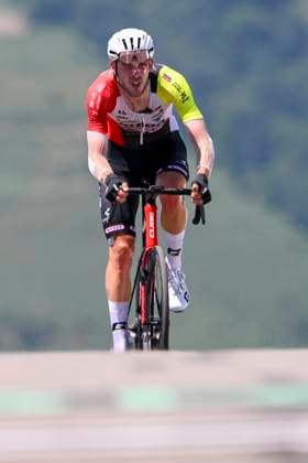 Tour de France 2025 Stage 13 PEYRAGUDES, FRANCE - JULY 18 : Rutsch Jonas (GER) of Intermarche - Wanty at the finish line during stage 13 of the 112th edition of Tour de France an UCI World Tour 2.UWT Individual Time Trial stage for Men Elite of 11 km with start in Loudenvielle and finish in Peyragudes on July 18, 2025 in Peyragudes, France, 18 07 2025 ( Motordriver Kenny Verfaillie - Peyragudes France  Copyright: xVincentxKalutx