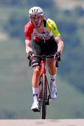 Tour de France 2025 Stage 13 PEYRAGUDES, FRANCE - JULY 18 : Rutsch Jonas (GER) of Intermarche - Wanty at the finish line during stage 13 of the 112th edition of Tour de France an UCI World Tour 2.UWT Individual Time Trial stage for Men Elite of 11 km with start in Loudenvielle and finish in Peyragudes on July 18, 2025 in Peyragudes, France, 18 07 2025 ( Motordriver Kenny Verfaillie - Peyragudes France  Copyright: xVincentxKalutx
