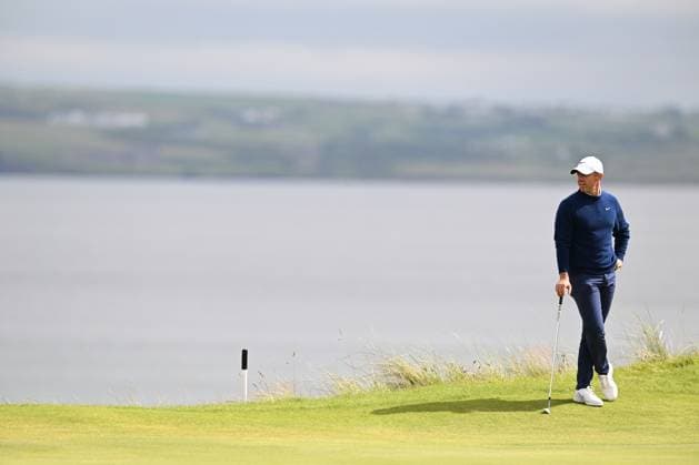 Rory McIlroy looks dejected on the 5th Green The Open Championship, Day Two, Golf, Royal Portrush Golf Club, Portrush, Northern Ireland, UK - 18 Jul 2025 EDITORIAL USE ONLY No use with unauthorised audio, video, data, fixture lists, club league logos or live services. Online in-match use limited to 120 images, no video emulation. No use in betting, games or single club league player publications.  Copyright: xGreigxCowie Shutterstockx 15402506v