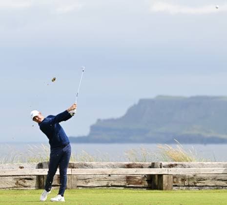 Rory McIlroy on the 6th Tee The Open Championship, Day Two, Golf, Royal Portrush Golf Club, Portrush, Northern Ireland, UK - 18 Jul 2025 EDITORIAL USE ONLY No use with unauthorised audio, video, data, fixture lists, club league logos or live services. Online in-match use limited to 120 images, no video emulation. No use in betting, games or single club league player publications.  Copyright: xGreigxCowie Shutterstockx 15402506ab