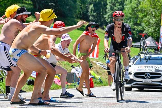 Tour de France 2025 Stage 13 PEYRAGUDES, FRANCE - JULY 18 : Dainese Alberto (ITA) of Tudor Pro Cycling Team in action during stage 13 of the 112th edition of Tour de France an UCI World Tour 2.UWT Individual Time Trial stage for Men Elite of 11 km with start in Loudenvielle and finish in Peyragudes on July 18, 2025 in Peyragudes, France, 18 07 2025 ( Motordriver Kenny Verfaillie - Peyragudes France  Copyright: xJanxDexMeuleneirx