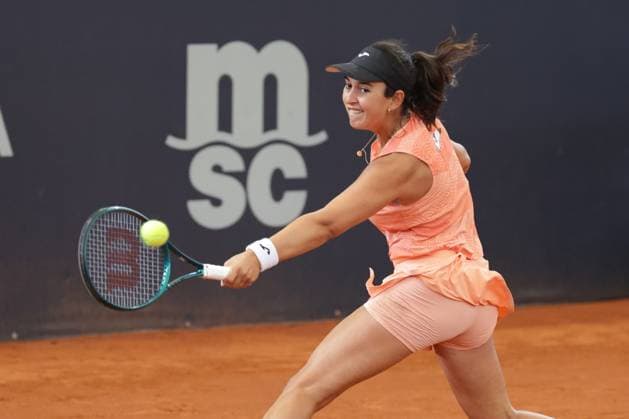 GER, Hamburg, xFSx, ATP250 Womens Tennis Tournament , MSC Hamburg Ladies Open 2025 , Quarterfinals ,17 07 2025 v l Leyre Romero Gorma ESP plays a backhand Copyright: HMBxMedia FernandoxSoares