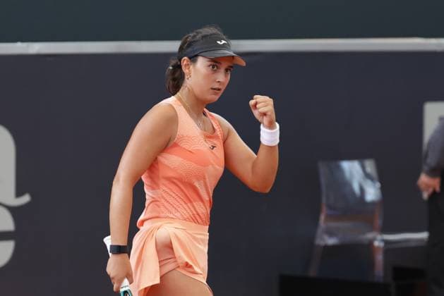 GER, Hamburg, xFSx, ATP250 Womens Tennis Tournament , MSC Hamburg Ladies Open 2025 , Quarterfinals ,17 07 2025 v l Leyre Romero Gorma ESP Winner fist, cheer Copyright: HMBxMedia FernandoxSoares