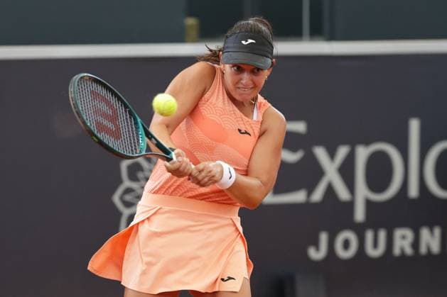 GER, Hamburg, xFSx, ATP250 Womens Tennis Tournament , MSC Hamburg Ladies Open 2025 , Quarterfinals ,17 07 2025 v l Leyre Romero Gorma ESP plays a backhand Copyright: HMBxMedia FernandoxSoares