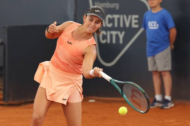 GER, Hamburg, xFSx, ATP250 Womens Tennis Tournament , MSC Hamburg Ladies Open 2025 , Quarterfinals ,17 07 2025 v l Leyre Romero Gorma ESP plays a forehand Copyright: HMBxMedia FernandoxSoares