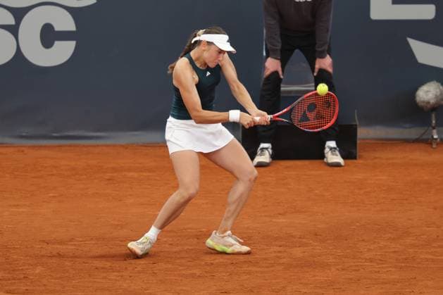 GER, Hamburg, xFSx, ATP250 Womens Tennis Tournament , MSC Hamburg Ladies Open 2025 , Quarterfinals ,17 07 2025 v l Kaja Juvan SLO plays a backhand Copyright: HMBxMedia FernandoxSoares