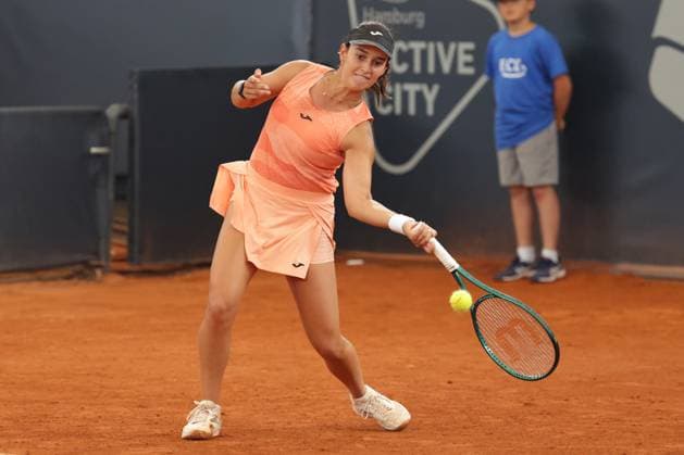 GER, Hamburg, xFSx, ATP250 Womens Tennis Tournament , MSC Hamburg Ladies Open 2025 , Quarterfinals ,17 07 2025 v l Leyre Romero Gorma ESP plays a forehand Copyright: HMBxMedia FernandoxSoares