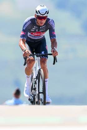 Tour de France 2025 Stage 13 PEYRAGUDES, FRANCE - JULY 18 : Van Der Poel Mathieu (NED) of Alpecin - Deceuninck at the finish line during stage 13 of the 112th edition of Tour de France an UCI World Tour 2.UWT Individual Time Trial stage for Men Elite of 11 km with start in Loudenvielle and finish in Peyragudes on July 18, 2025 in Peyragudes, France, 18 07 2025 ( Motordriver Kenny Verfaillie - Peyragudes France  Copyright: xVincentxKalutx