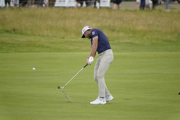The 153rd Open Championship 2025 Sam Burns (USA) In action on the 1st hole the 2nd day TheÊ153rd Open Championship, Royal Portrush Golf Club (Dunluce Links) in Portrush, County Antrim, Northern Ireland, from Thursday, 17 July to Sunday, 20 July 2025. Copyright: xMarkxNewcombex