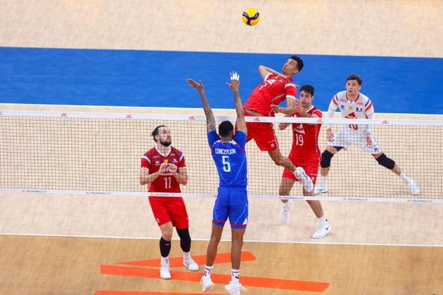 GDANSK 18.07.2025 SIATKOWKA MEZCZYZN LIGA NARODOW 2025 - GRUPA 7 - MECZ: KUBA - FRANCJA --- MENS VOLLEYBALL NATIONS LEAGUE 2025 - POOL 7 WEEK 3 - MATCH IN GDANSK: CUBA - FRANCE ANTOINE BRIZARD JAVIER OCTAVIO CONCEPCION ROJAS BARTHELEMY CHINEYEZE YACINE LOUATI BENJAMIN DIEZ FOT. ANNA KLEPACZKO FOTOPYK NEWSPIX.PL --- newspix.pl POLAND OUT! 