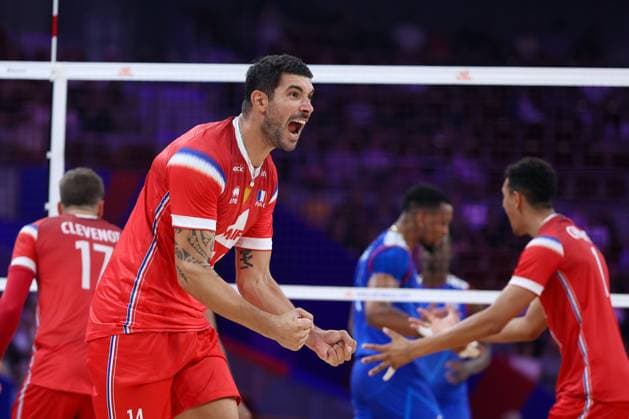 GDANSK 18.07.2025 SIATKOWKA MEZCZYZN LIGA NARODOW 2025 - GRUPA 7 - MECZ: KUBA - FRANCJA --- MENS VOLLEYBALL NATIONS LEAGUE 2025 - POOL 7 WEEK 3 - MATCH IN GDANSK: CUBA - FRANCE NICOLAS LE GOFF FOT. ANNA KLEPACZKO FOTOPYK NEWSPIX.PL --- newspix.pl POLAND OUT! 