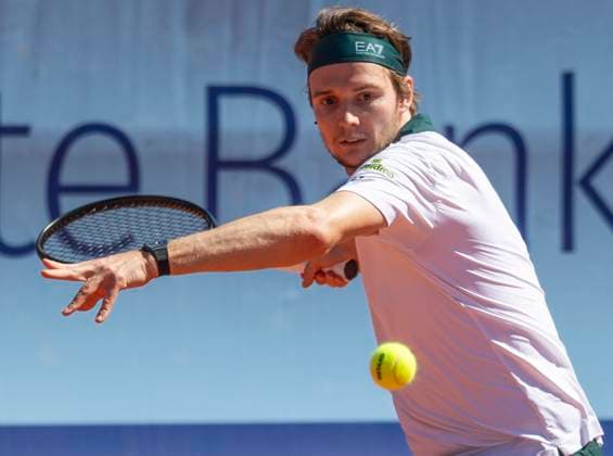July 18, 2025, Gstaad, Bern, Switzerland: Gstaad Switzerland, 07 18 2025: ALEXANDER BUBLIK ofÃ‚ Kazakhstan is in action during quarter-final of EFG Swiss Open Gstaad ATP, Tennis Herren 250, Tennis Herren 250 and took place at Roy Emerson Arena in Gstaad, which is located in the famous ski resort of Gstaad and which is located in the Bernese Oberland. Gstaad Switzerland - ZUMAd206 20250718_zip_d206_048 Copyright: xEricxDubostx