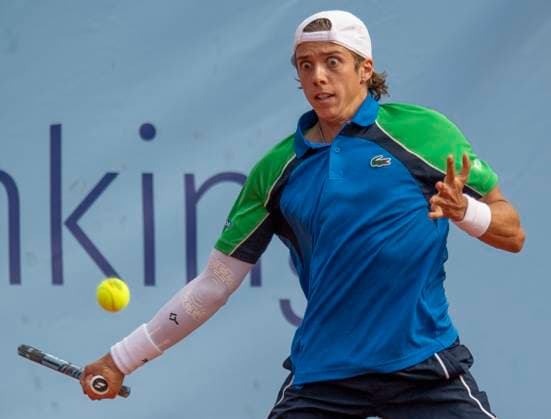 July 18, 2025, Gstaad, Bern, Switzerland: Gstaad Switzerland, 07 18 2025: ARTHUR CAZAUX of France is in action during quarter-final of EFG Swiss Open Gstaad ATP, Tennis Herren 250, Tennis Herren 250 and took place at Roy Emerson Arena in Gstaad, which is located in the famous ski resort of Gstaad and which is located in the Bernese Oberland. Gstaad Switzerland - ZUMAd206 20250718_zip_d206_053 Copyright: xEricxDubostx