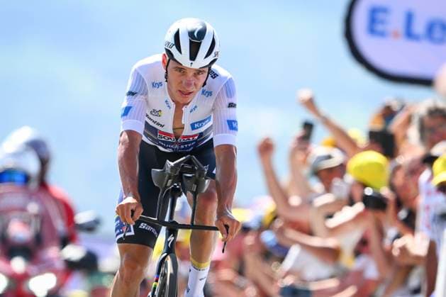 Tour de France 2025 Stage 13 PEYRAGUDES, FRANCE - JULY 18 : Evenepoel Remco (BEL) of Soudal - Quick Step during stage 13 of the 112th edition of Tour de France an UCI World Tour 2.UWT Individual Time Trial stage for Men Elite of 11 km with start in Loudenvielle and finish in Peyragudes on July 18, 2025 in Peyragudes, France, 18 07 2025 ( Motordriver Kenny Verfaillie - Peyragudes France  Copyright: xVincentxKalutx