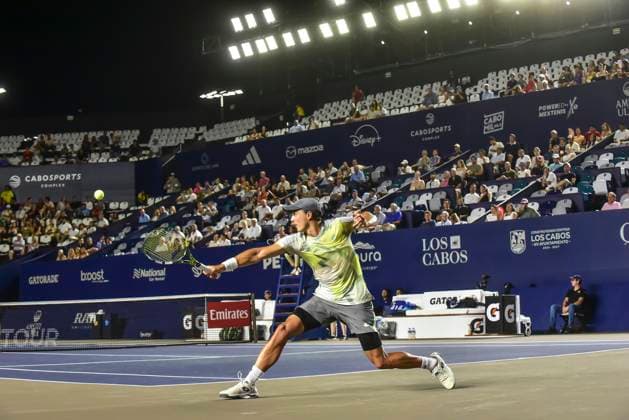 LOS CABOS TENNIS OPEN 2025 LOS CABOS TENNIS OPEN 2025 SHAPOVALOV VS WALTON 18072025 LOS CABOS, BAJA CALIFORNIA, MEXICO Action photo of Adam Walton of Australia during semifinal singles game of Los Cabos Tennis Open 2025 held at the Mextenis Stadium of the Cabo Sports Complex of Los Cabos, Baja California, Mexico Action photo of Adam Walton of Australia during semifinal singles game of Los Cabos Tennis Open 2025 held at the Mextenis Stadium of the Cabo Sports Complex of Los Cabos, Baja California, Mexico PHOTO BY IMAGENSHOP AGENCIA FOTOGRAFICA LOS CABOS BAJA CALIFORNIA MEXICO Copyright: xIMAGENSHOPxAGENCIAxFOTOGRAFICAx