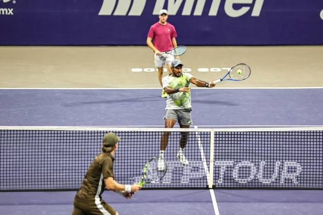 LOS CABOS TENNIS OPEN 2025 LOS CABOS TENNIS OPEN 2025 STALDER CHANDRASEKAR VS BAYLDON SCHOOKATE 18072025 LOS CABOS, BAJA CALIFORNIA, MEXICO Action photo of Reese Stalder of the USA and Anirudh Chandrasekar of India, during semifinal doubles game of Los Cabos Tennis Open 2025 held at the Grand Stand of the Cabo Sports Complex of Los Cabos, Baja California, Mexico Action photo of Reese Stalder of the USA and Anirudh Chandrasekar of India, during semifinal singles game of Los Cabos Tennis Open 2025 held at the Grand Stand of the Cabo Sports Complex of Los Cabos, Los Cabos, Baja California, Mexico PHOTO BY IMAGENSHOP AGENCIA FOTOGRAFICA LOS CABOS BAJA CALIFORNIA MEXICO Copyright: xIMAGENSHOPxAGENCIAxFOTOGRAFICAx
