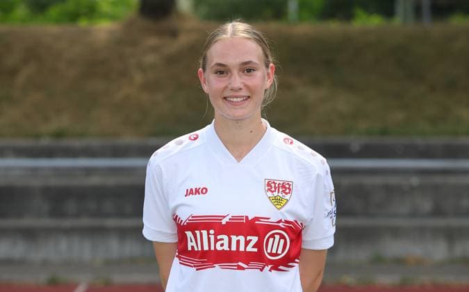 BAU Stuttgart Soccer 2 Bundesliga Photo shoot Katharina Schäfer VfB Stuttgart Women, portrait appointment 2025 2026