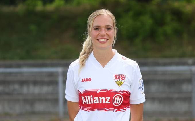 BAU Stuttgart Soccer 2 Bundesliga Photo session Janina Hechler VfB Stuttgart Women,Portrait appointment 2025 2026
