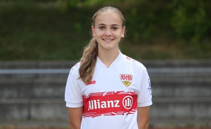 BAU Stuttgart soccer 2 Bundesliga photo session Muriel Dürr VfB Stuttgart women,portrait appointment 2025 2026