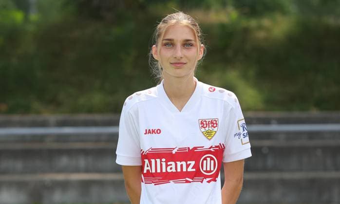 BAU Stuttgart Football 2 Bundesliga photo session Emma Babic VfB Stuttgart Women,portrait appointment 2025 2026