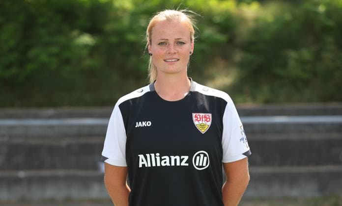 BAU Stuttgart soccer 2 Bundesliga photo session Miriam Hanemann VfB Stuttgart women,portrait appointment 2025 2026
