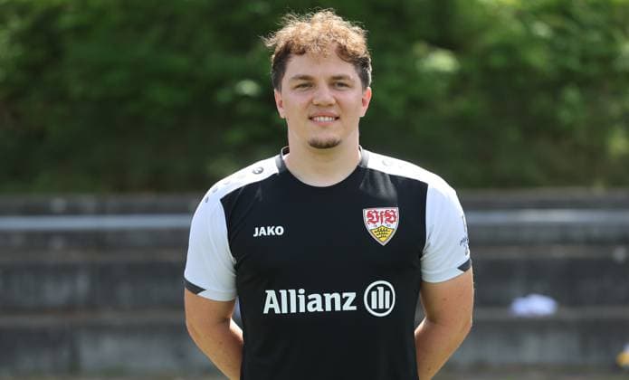 BAU Stuttgart Football 2 Bundesliga photo shoot Simon Kubach VfB Stuttgart Women,portrait appointment 2025 2026