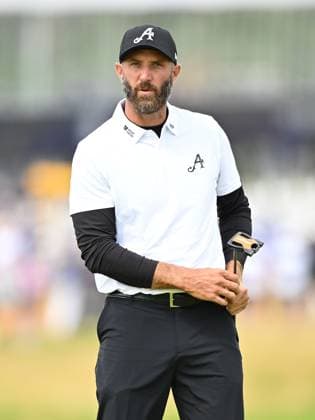 Dustin Johnson celebrates holing a putt on the 1st green for a birdie The Open Championship, Day Three, Golf, Royal Portrush Golf Club, Portrush, Northern Ireland, UK - 19 Jul 2025 EDITORIAL USE ONLY No use with unauthorised audio, video, data, fixture lists, club league logos or live services. Online in-match use limited to 120 images, no video emulation. No use in betting, games or single club league player publications. Copyright: xGreigxCowie Shutterstockx 15403239i